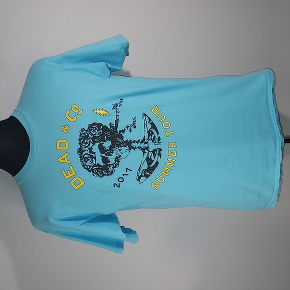 Alstyle Apparel Dead & Co 2017 Summer Tour Blue Yellow S/S T-Shirt Size Large - Picture 1 of 3